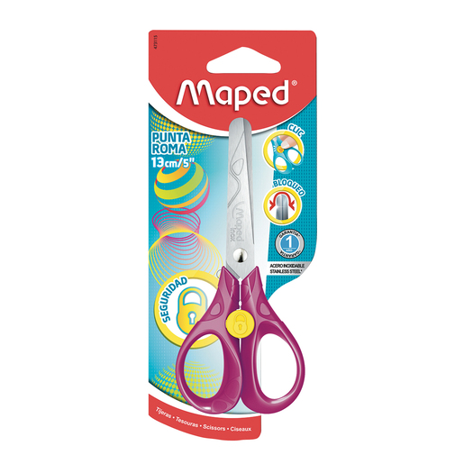 Tijera Maped Escolar Punta Roma Segurity 13 Cm Pz