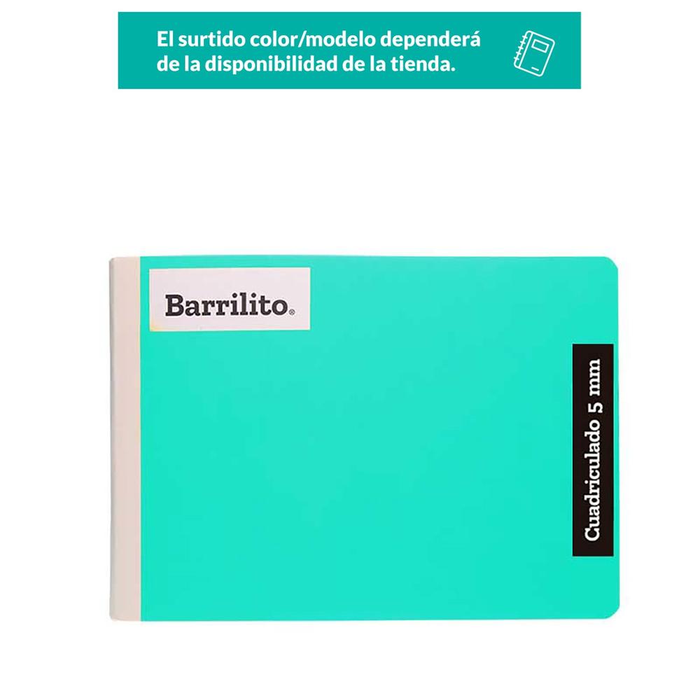Cuaderno Barrilito Cosido Italiano Escolar RC5 100H