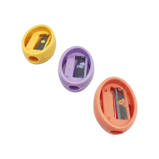 Sacapuntas Plastico Ovalito Colores Pastel