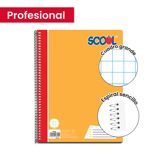 Cuaderno Scool Profesional Espiral 100H