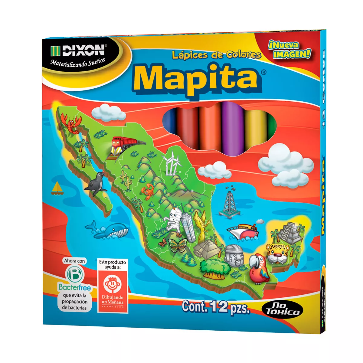 Colores Dixon Mapita Corto Redondo Cj12