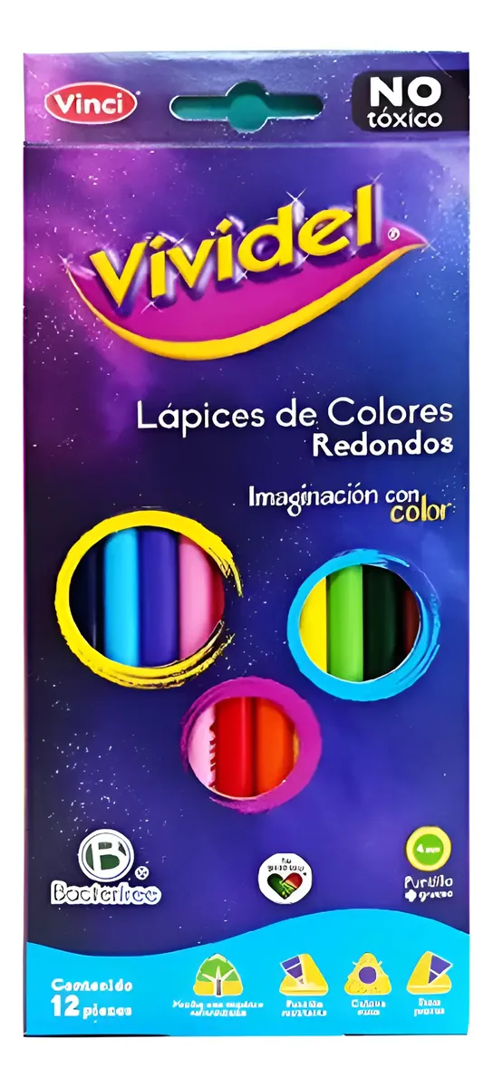 Colores Vinci Viviel Largo Redondo Cj12