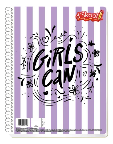 Cuaderno Profesional d'Skool Mujer Cuadro Chico 100 Hojas
