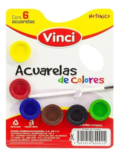 Acuarela Vinci Paleta Con 6 Pastillas Pz