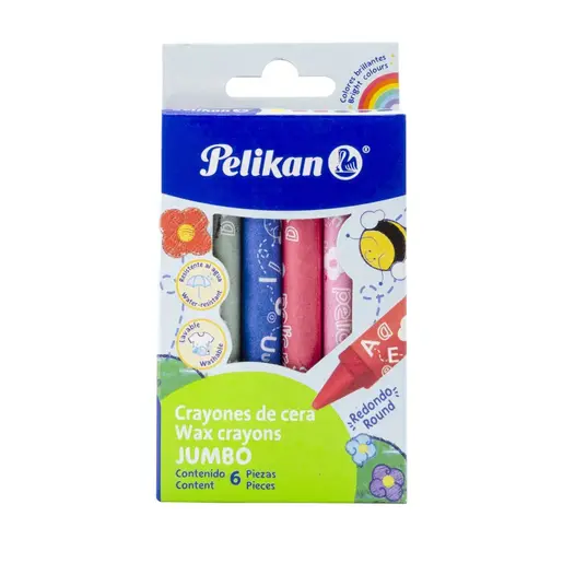 Crayones Pelikan Redondos Gruesos Jumbo Surt CJ6