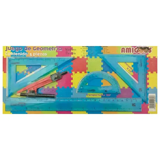 Juego de Geometría Amigos 20154 Flexible Mediano BL5
